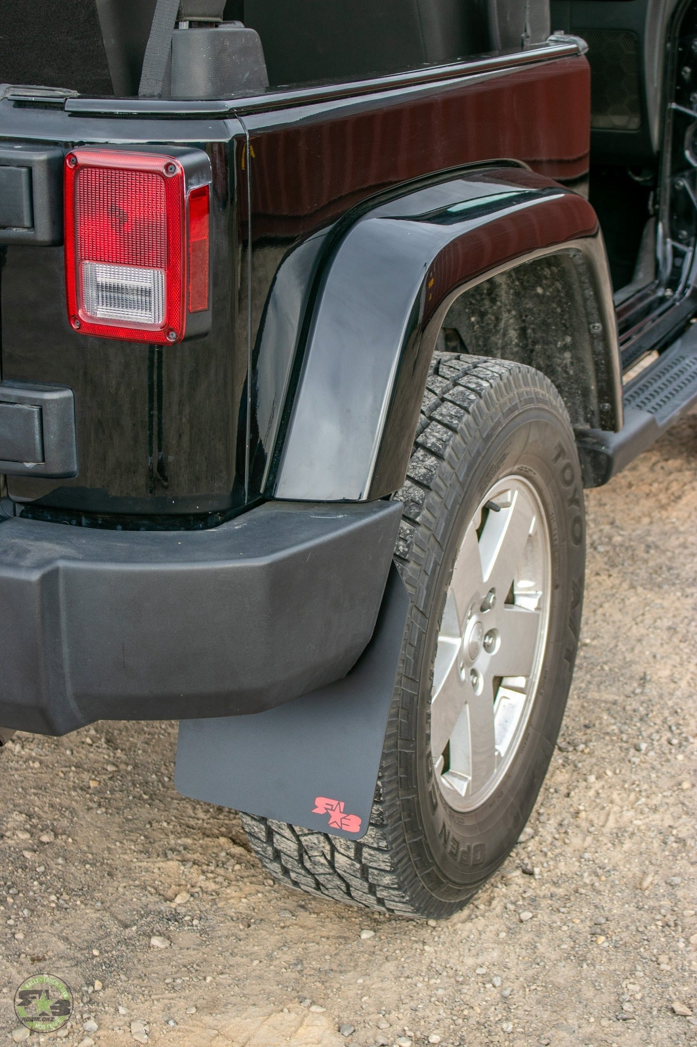 Jeep Wrangler (JK, JKU) 2007-2018 Quick Release Mud Flaps - FRONT & REAR (FULL KIT)