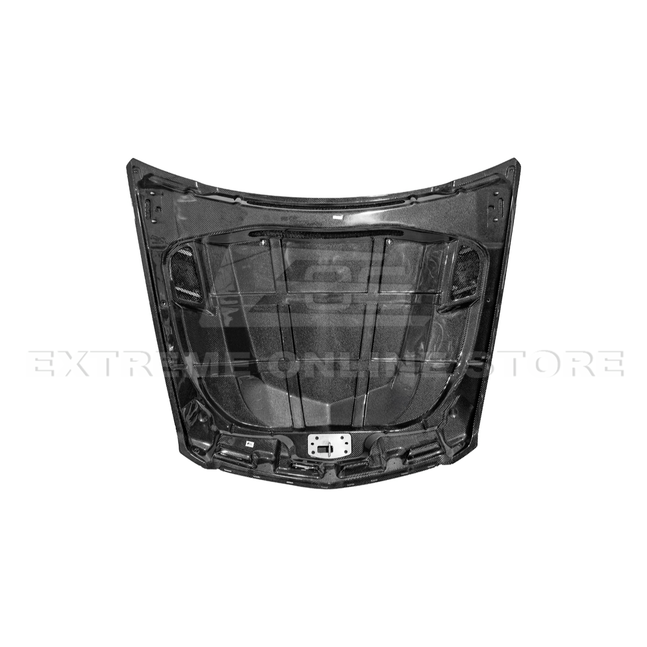 2009-15 Cadillac CTS-V Double Sided CARBON FIBER  Middle Vented Front Bumper Hood
