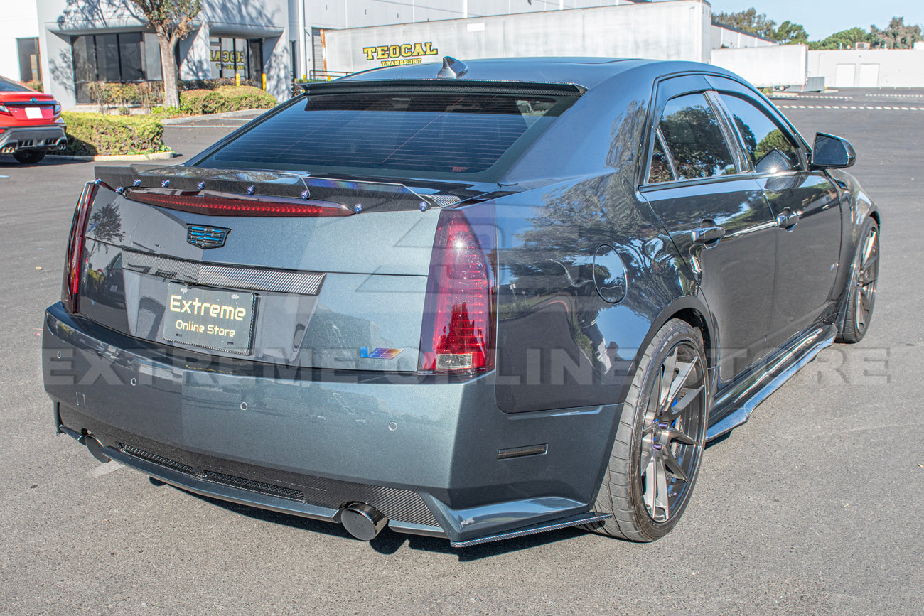 2009-15 Cadillac CTS-V Sedan Dry Carbon Fiber Rear Apron Valance Lip