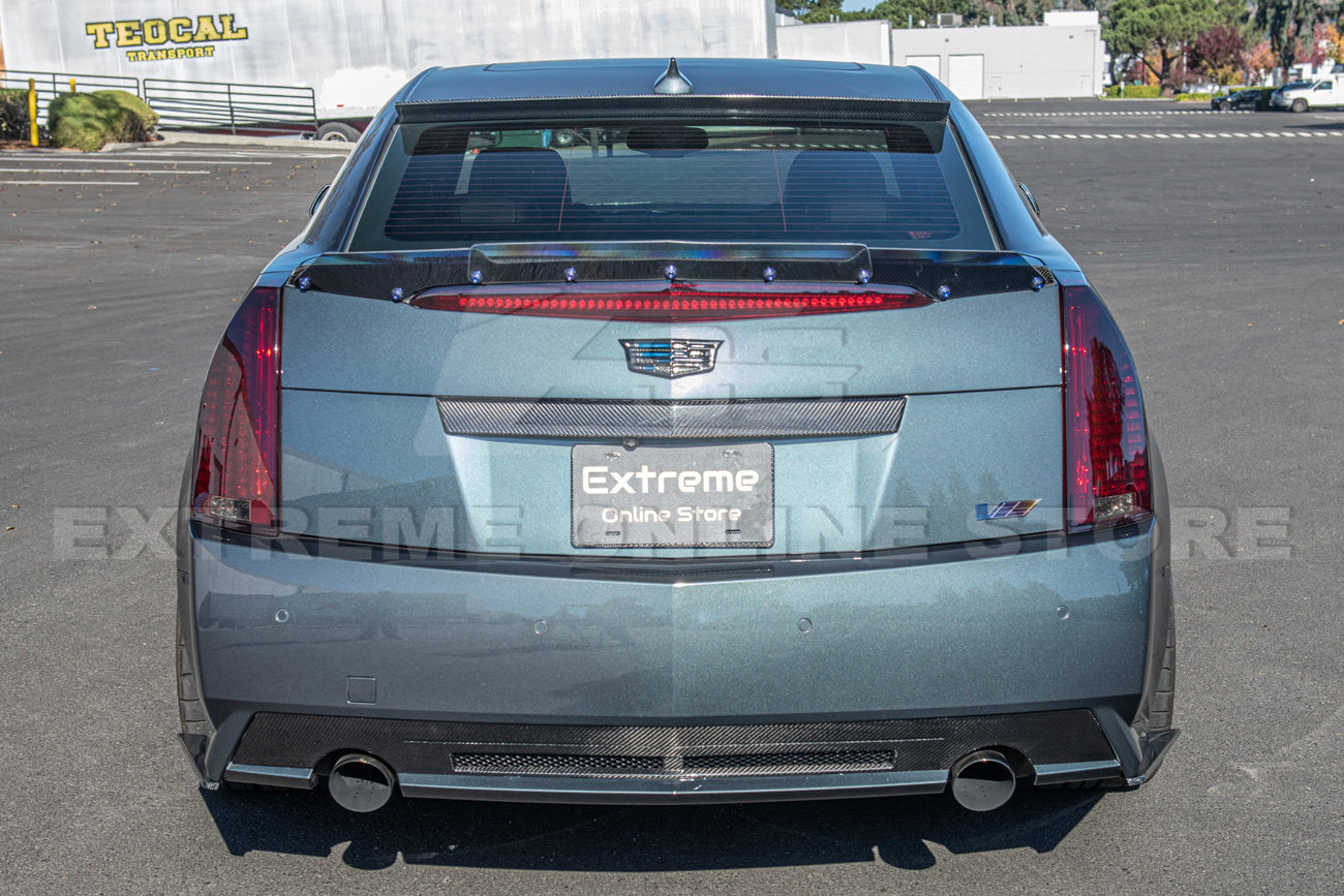 2009-15 Cadillac CTS-V Sedan Dry Carbon Fiber Rear Apron Valance Lip
