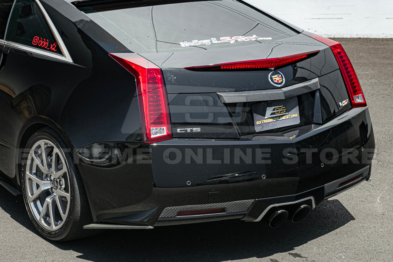 2009-15 CTS-V Coupe DRY CARBON FIBER Rear Deck Lid Applique Trunk Insert