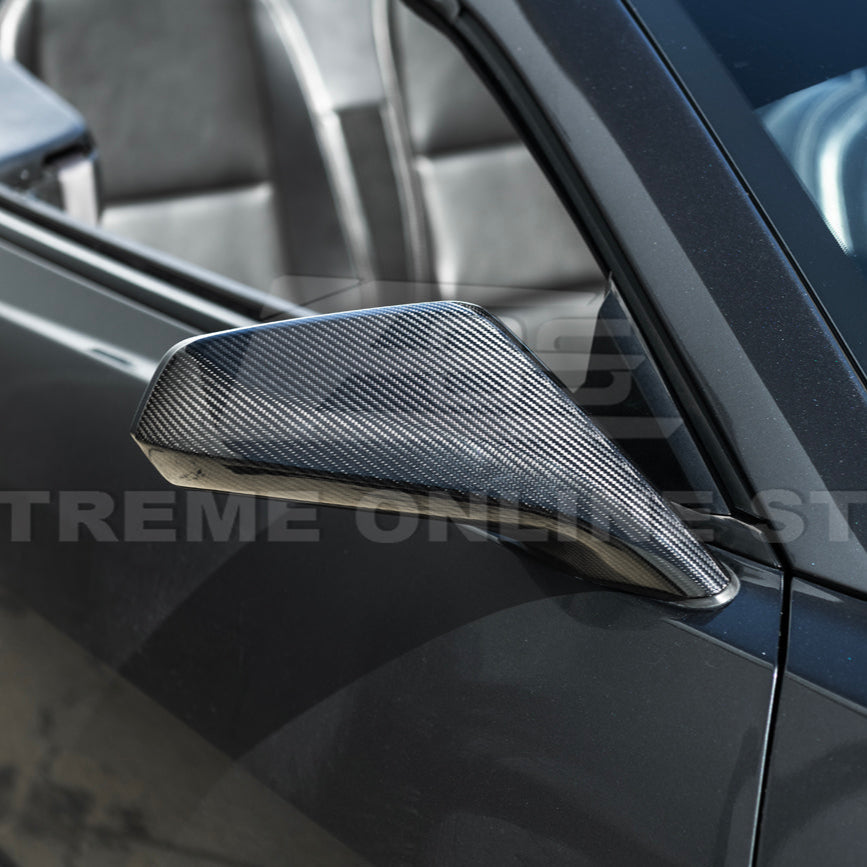 2010-15 Chevrolet Camaro Dry Carbon Fiber Mirror Cover Cap Pair