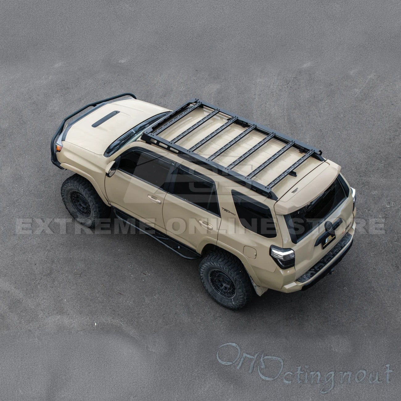 2010-24 Toyota 4Runner V2 Carbon Steel Black Top Roof Rack Cargo Carrier
