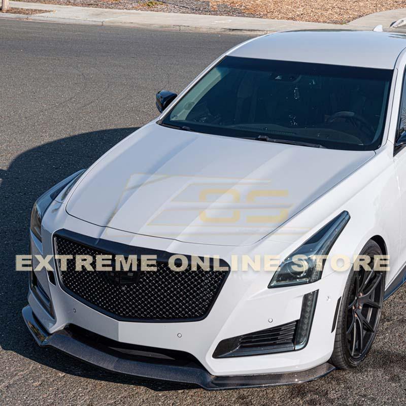 2014-19 Cadillac CTS Carbon Fiber Front Splitter & Side Skirts