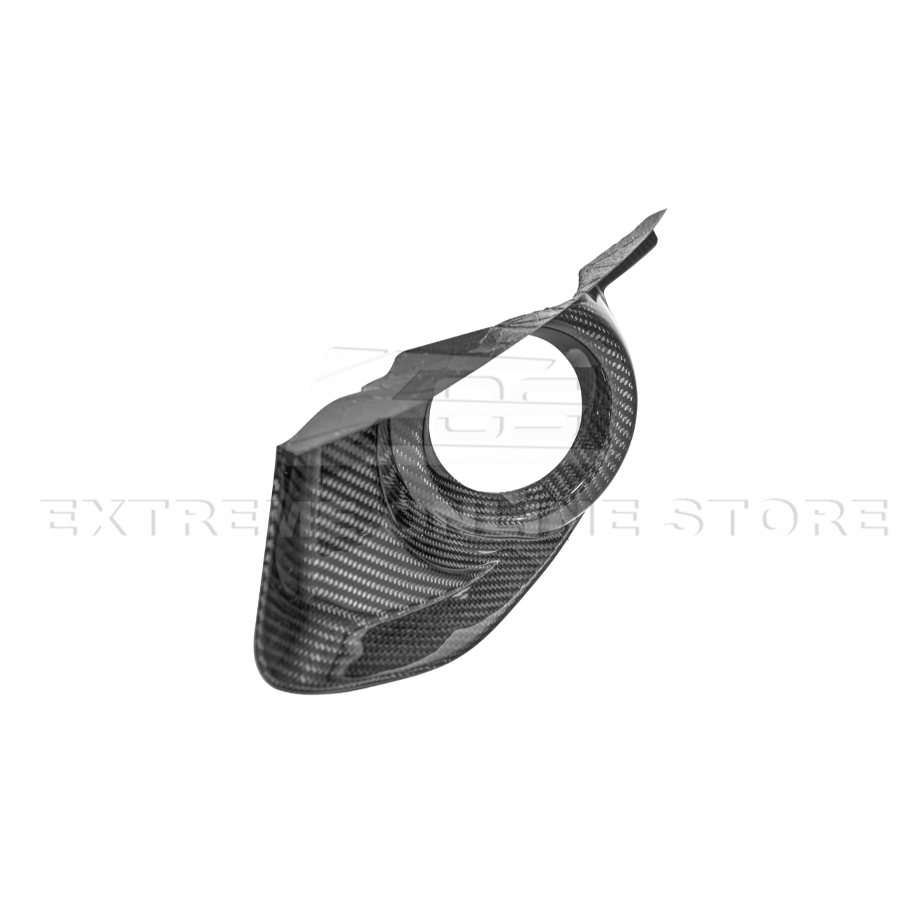 2015-17 Ford Mustang DRY CABON FIBER Front Bumper Fog Light Bezel Cover Pair