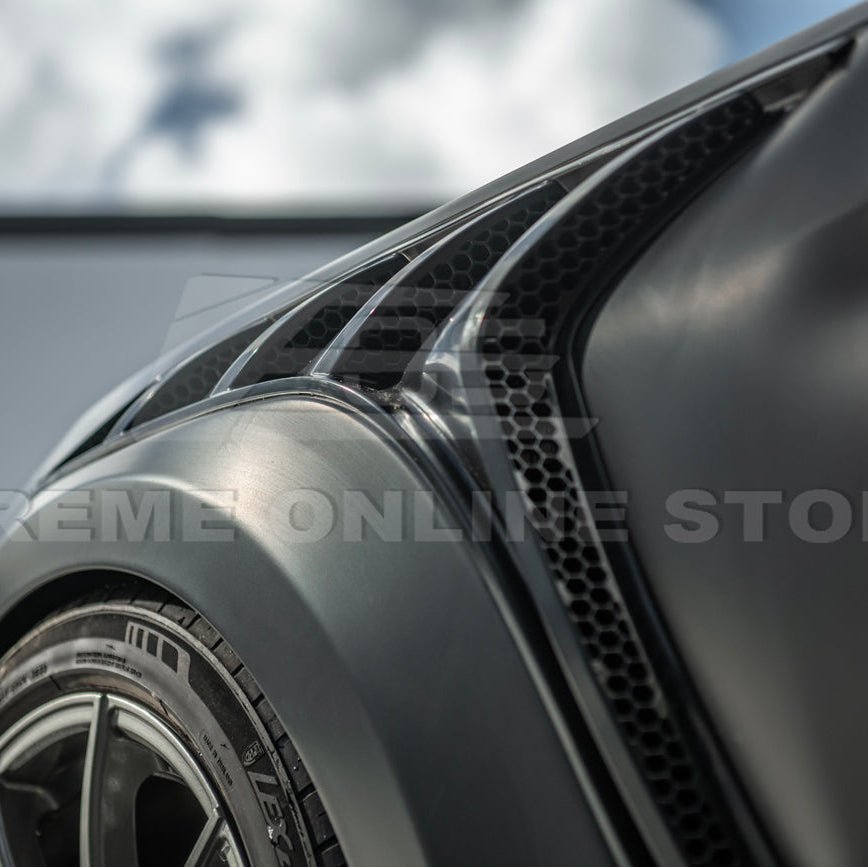 2015-17 Ford Mustang S550 | GTD Style Primed Black Front Side Vented Fenders