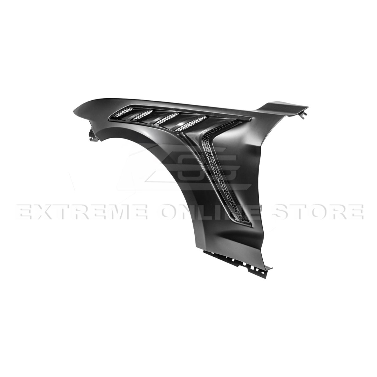 2015-17 Ford Mustang S550 | GTD Style Primed Black Front Side Vented Fenders