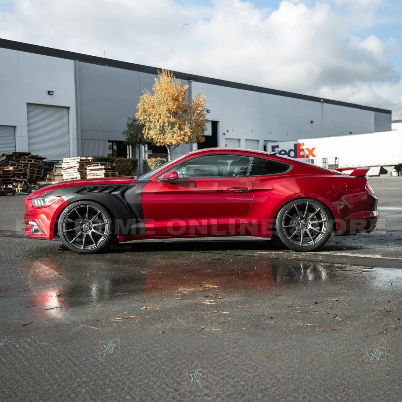 2015-17 Ford Mustang S550 | GTD Style Primed Black Front Side Vented Fenders