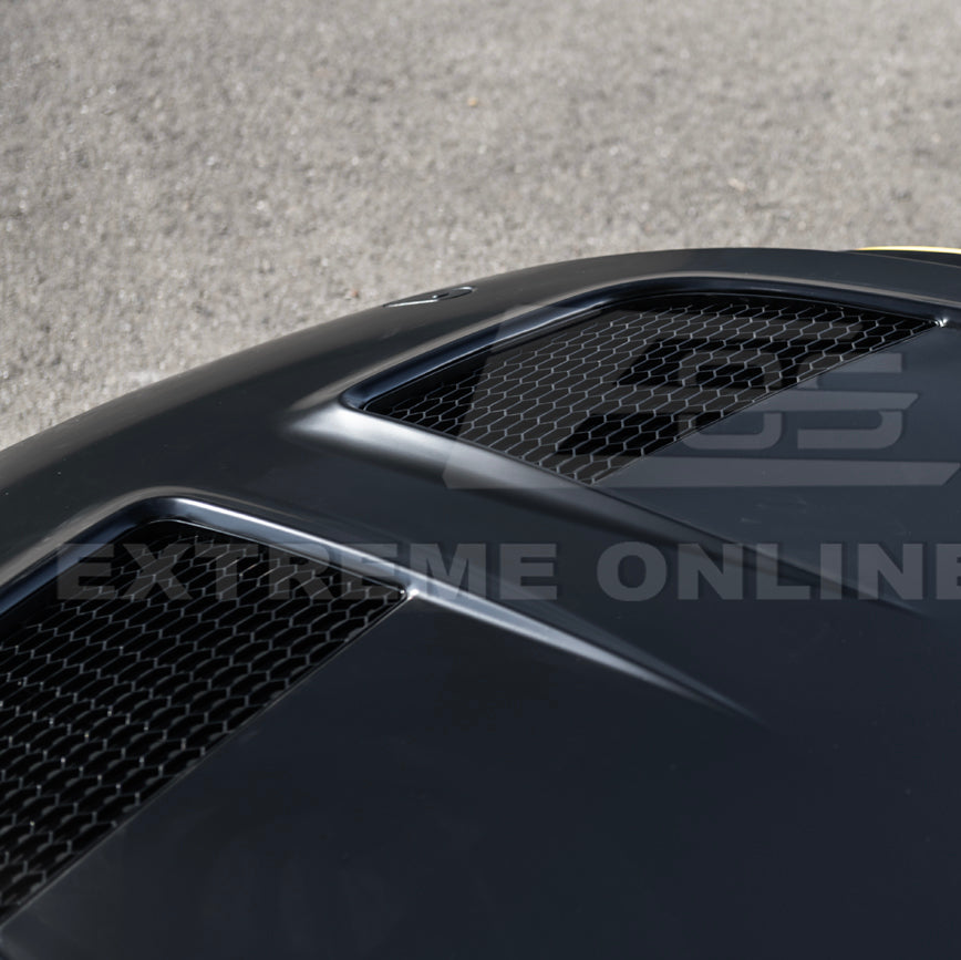 2015-17 Ford Mustang | S650 GTD Style Aluminum Front Hood Vented Cover