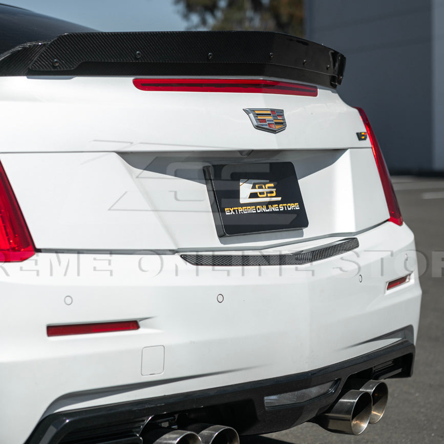 2015-19 Cadillac ATS ATS-V Coupe DRY CARBON FIBER Rear Trunk Applique Insert Trim