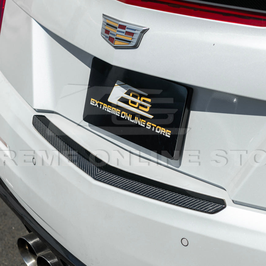 2015-19 Cadillac ATS ATS-V Coupe DRY CARBON FIBER Rear Trunk Applique Insert Trim
