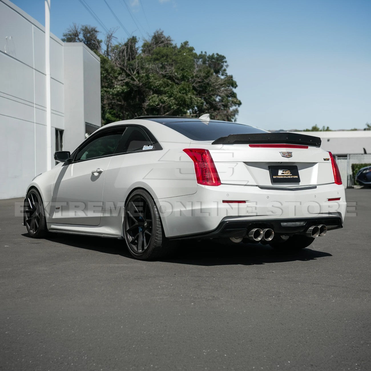 2015-19 Cadillac ATS ATS-V Coupe DRY CARBON FIBER Rear Trunk Applique Insert Trim