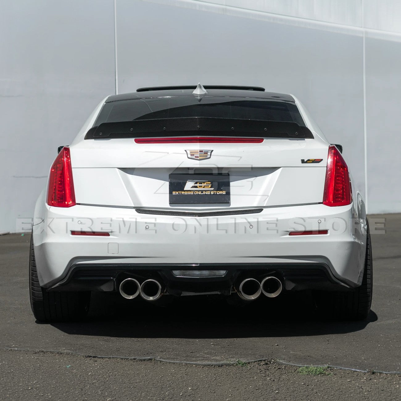 2015-19 Cadillac ATS ATS-V Coupe DRY CARBON FIBER Rear Trunk Applique Insert Trim