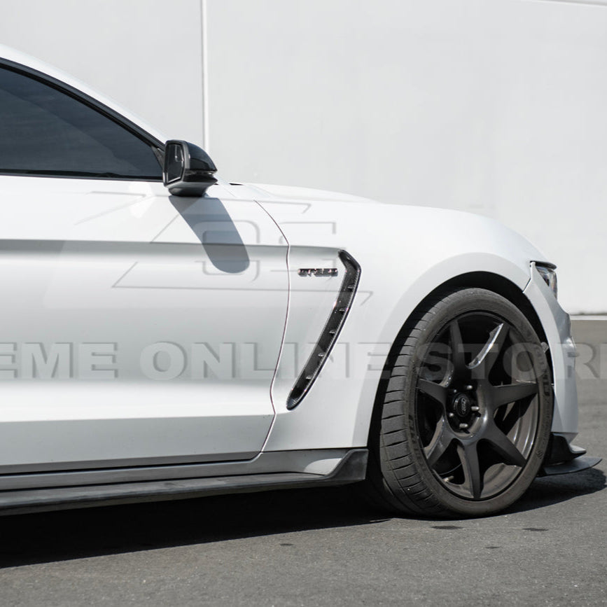 2015-20 Ford Mustang DRY Carbon Fiber Front Side Fender Vent Cover