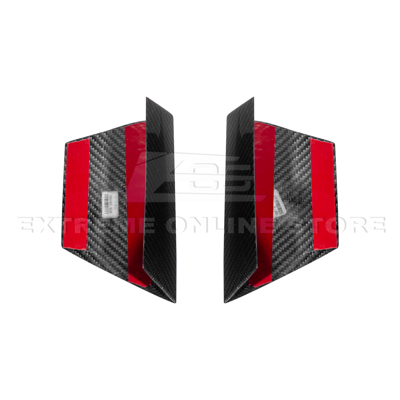 2015-20 Ford Mustang Shelby GT350 DRY Carbon Fiber Front Upper Grille Inserts Pair