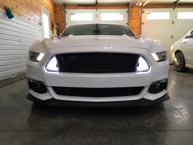 2015-2017 Ford Mustang Dual BIG MOUTH Ram Air Intake Snorkels - LED LIT Version-Ram Air Intake-Grocery Getter Performance