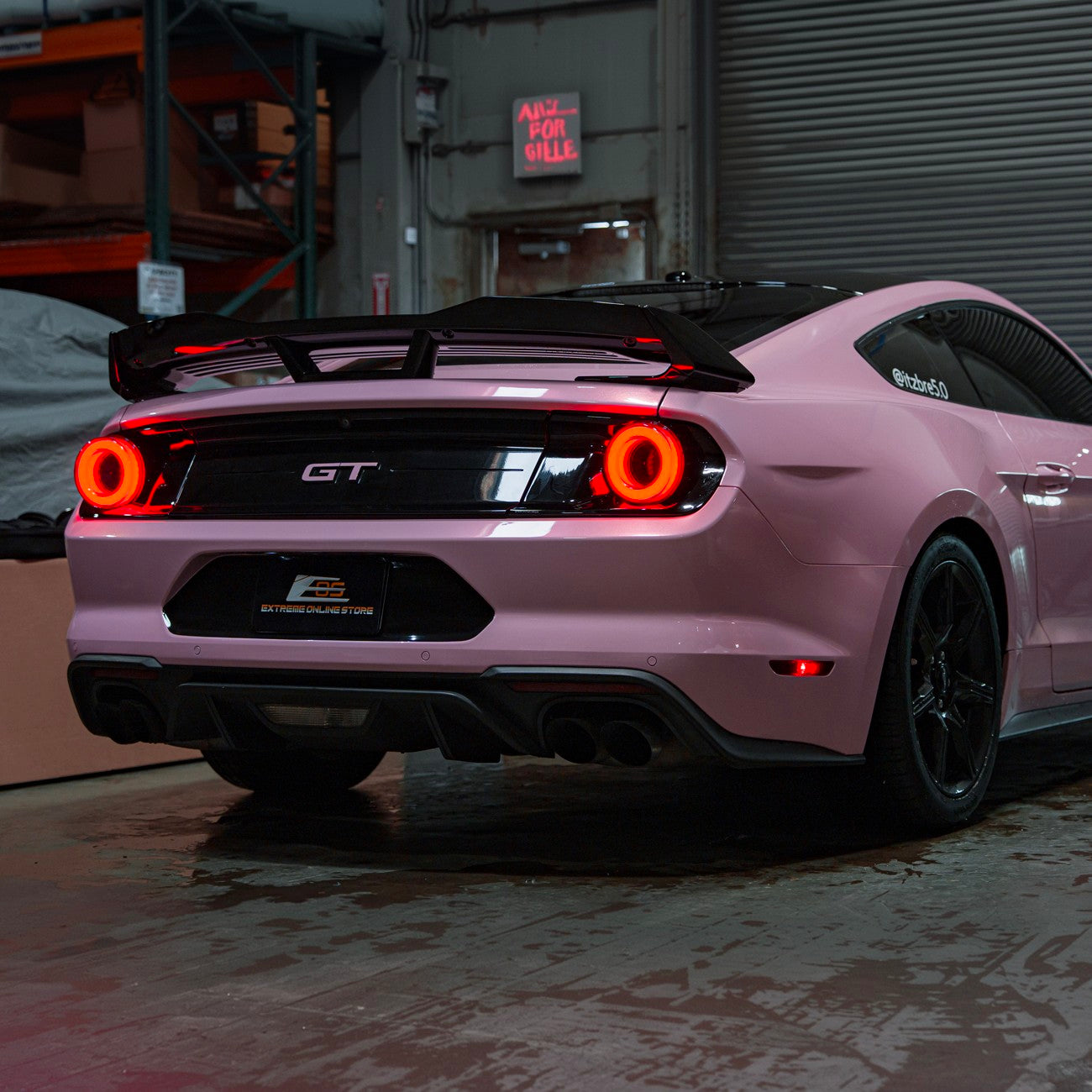 2015-2023 Ford Mustang Ferrari Style LED Red Lens Sequential Rear Taillights