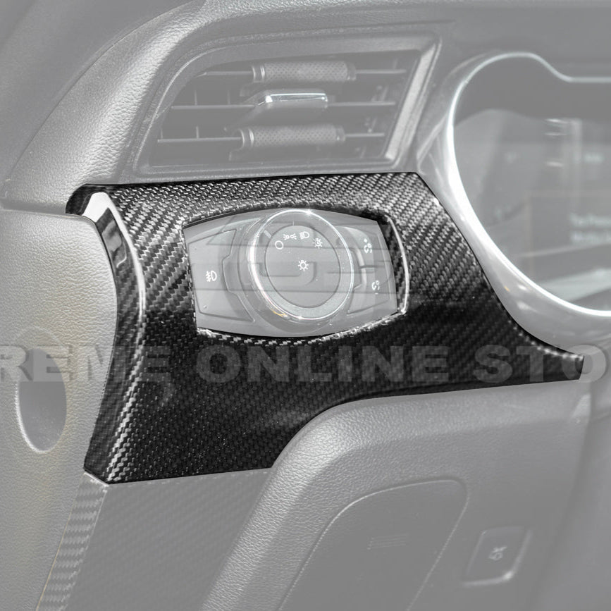2015-23 Ford Mustang 3 AC DRY CARBON FIBER Dashboard Panel Trim