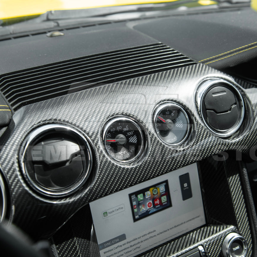 2015-23 Ford Mustang DRY CARBON FIBER Instrument Dashboard Panel Trim