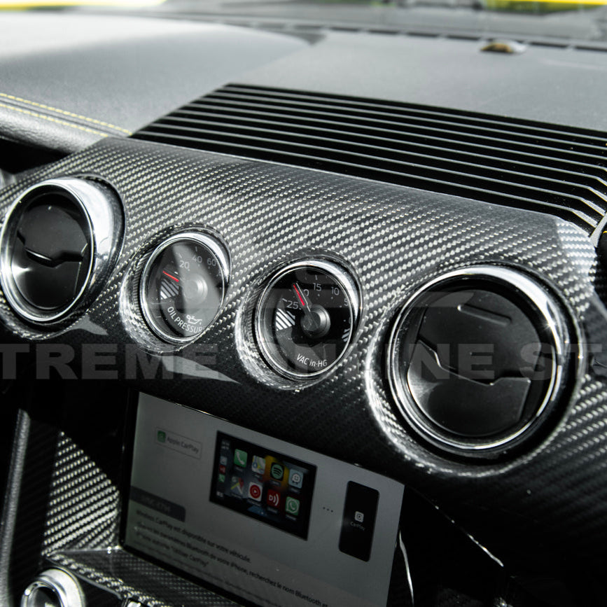 2015-23 Ford Mustang DRY CARBON FIBER Instrument Dashboard Panel Trim