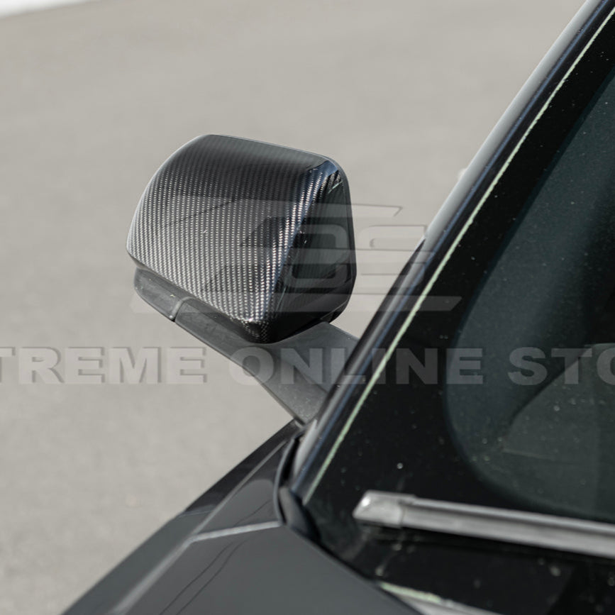 2015-23 Ford Mustang DRY CARBON FIBER Overlay Mirror Cap Cover Pair