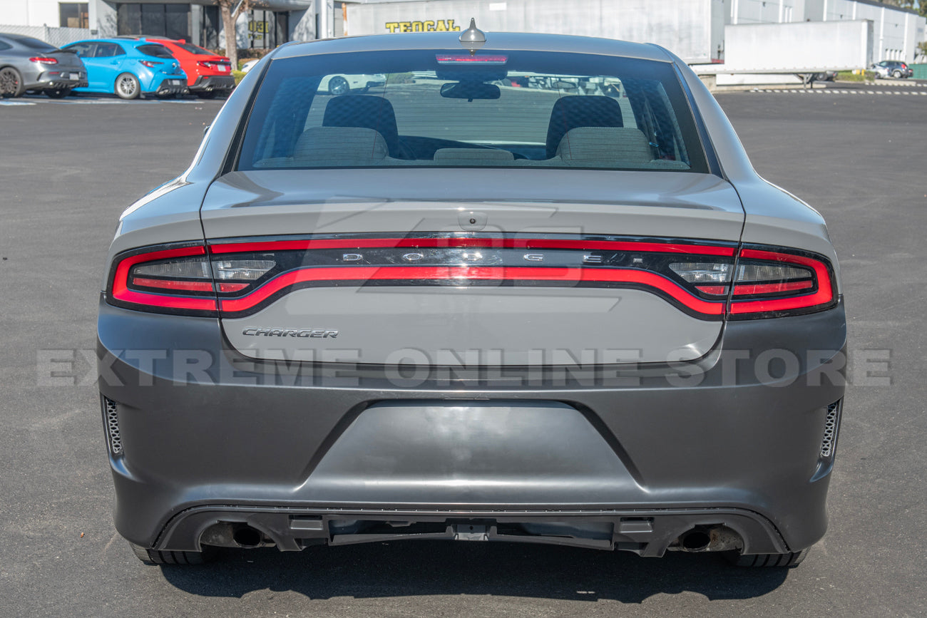 2015-Up Dodge Charger SRT Hellcat Conversion Rear Bumper Cover