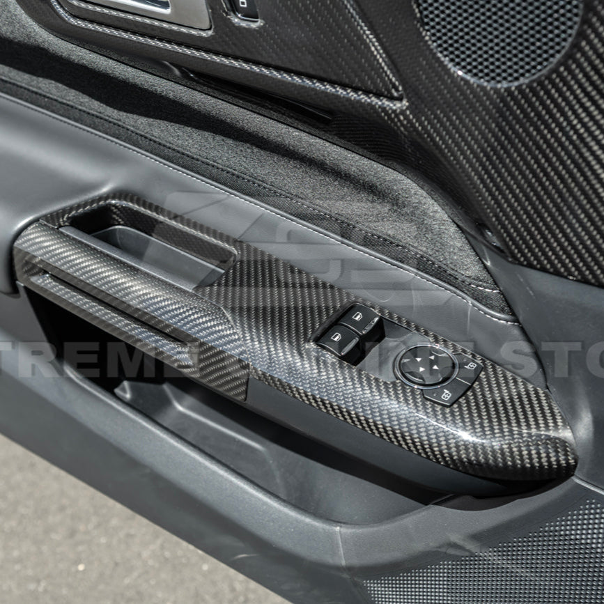 2015-up Ford Mustang DRY Carbon Fiber Side Door Glass Lifting Panel
