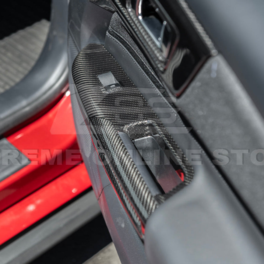 2015-up Ford Mustang DRY Carbon Fiber Side Door Glass Lifting Panel