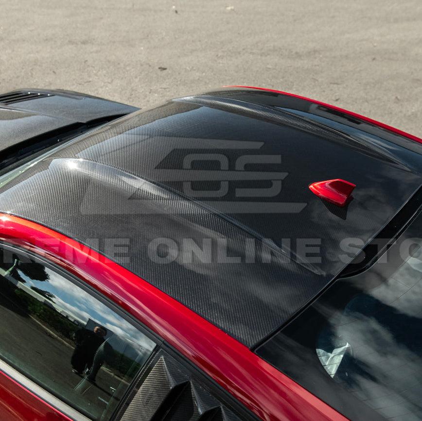 2015-Up Ford Mustang S650 Coupe Dry CARBON FIBER Tape-On Top Roof Panel Cover