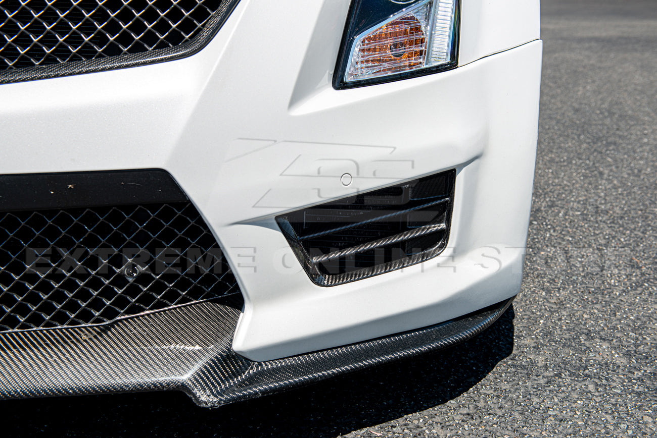 2016-19 Cadillac ATS-V Dry Carbon Fiber Front Grille Accent Bezel Insert