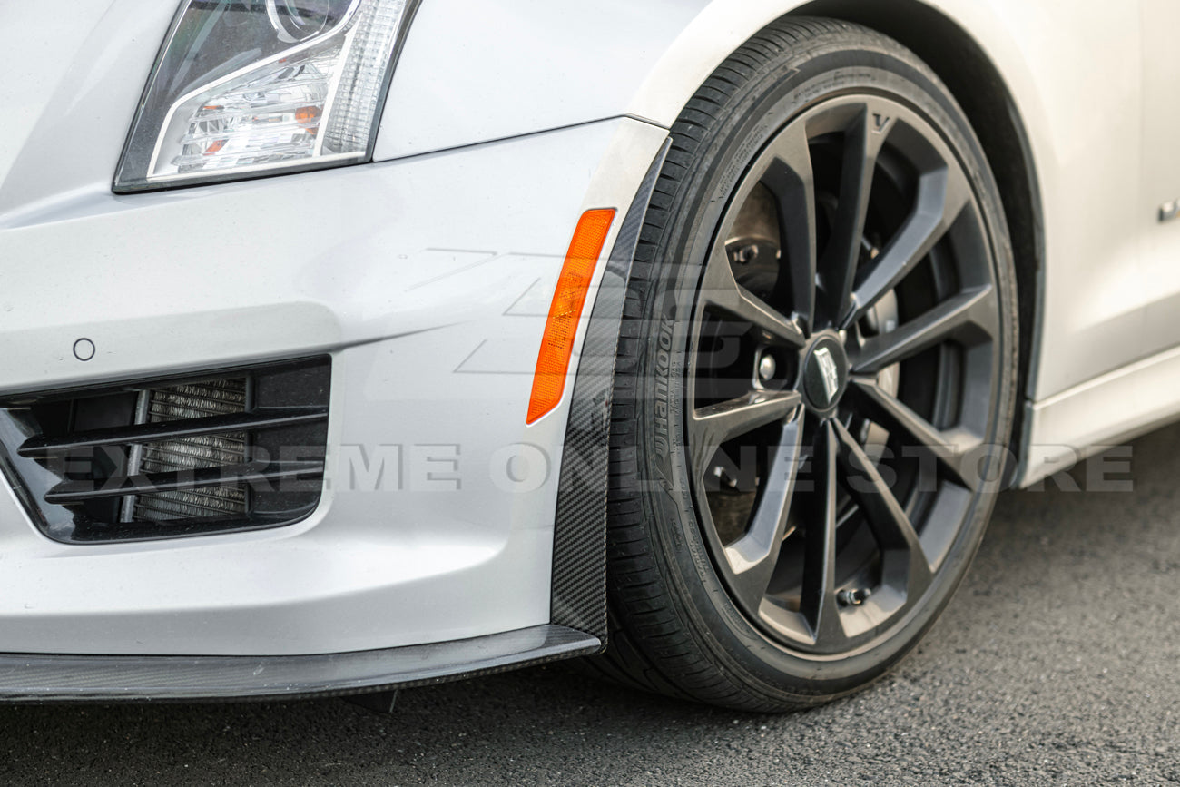 2016-19 Cadillac ATS-V Track Package Dry carbon Fiber Front Lip & Side Wheel Arch