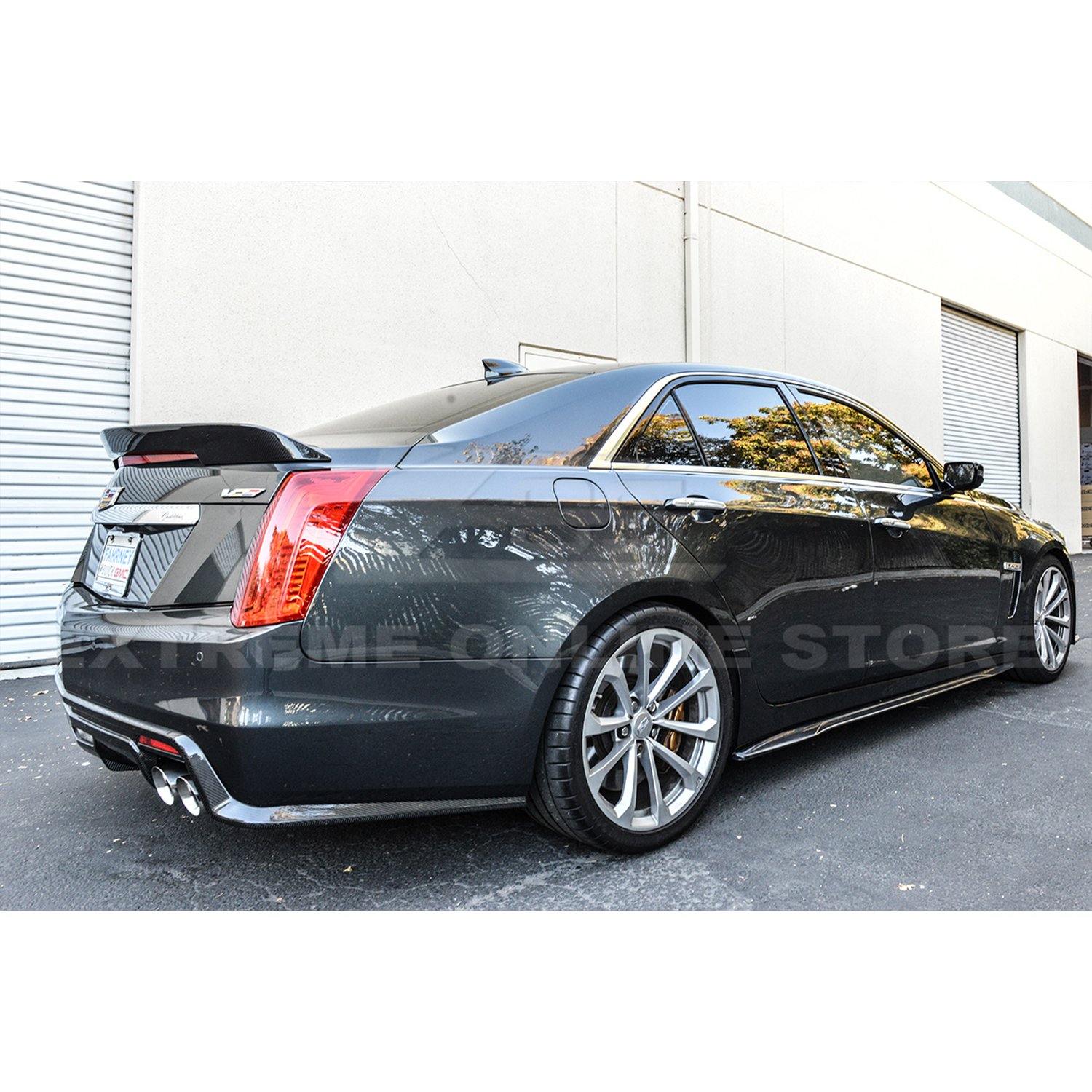 2016-19 Cadillac CTS-V Carbon Fiber Front Splitter Wheel Arch& Side Skirts Rockerst
