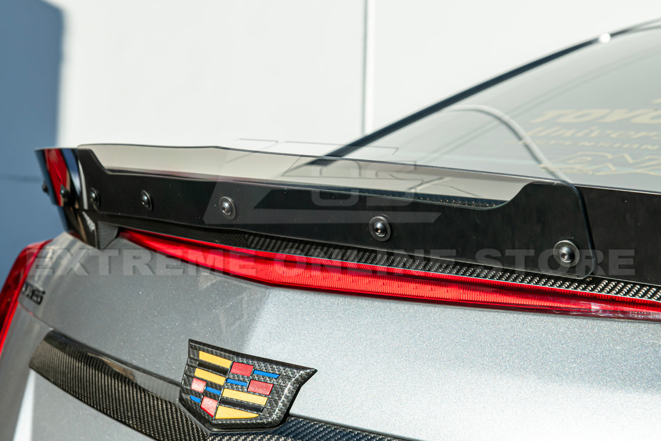 2016-19 Cadillac CTS-V Carbon Fiber Rear Trunk Wing Wickerbill Spoiler