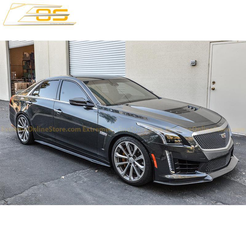 2016-19 Cadillac CTS-V Carbon Fiber Side Skirts Rocker Panels
