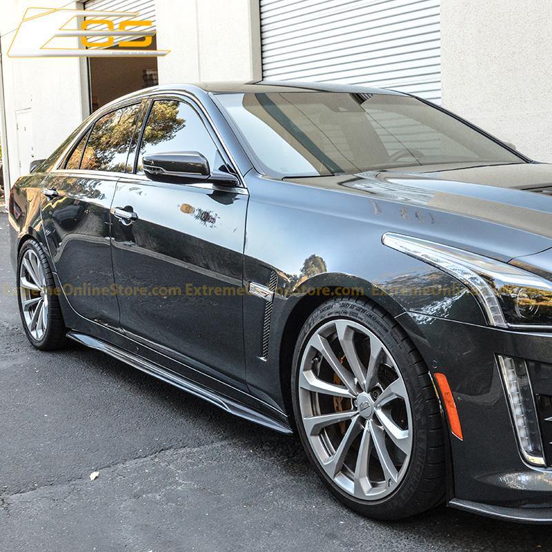 2016-19 Cadillac CTS-V Carbon Fiber Side Skirts Rocker Panels