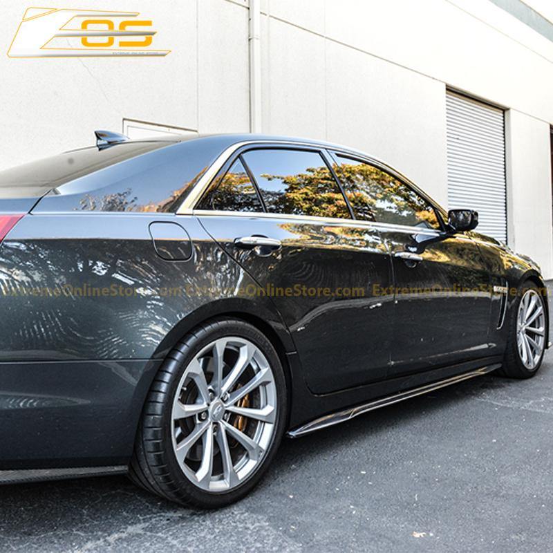 2016-19 Cadillac CTS-V Carbon Fiber Side Skirts Rocker Panels
