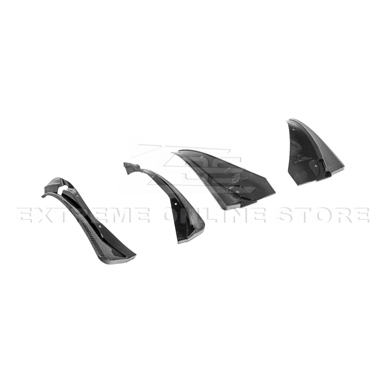 2016-19 Cadillac CTS-V | DRY CARBON FIBER Front and Rear Mud Flaps Splash Guard