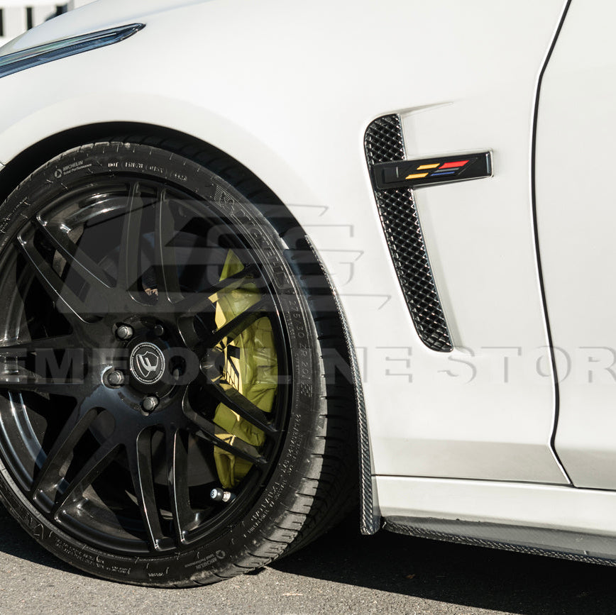 2016-19 Cadillac CTS-V DRY CARBON FIBER Front Mud Flaps Splash Guard