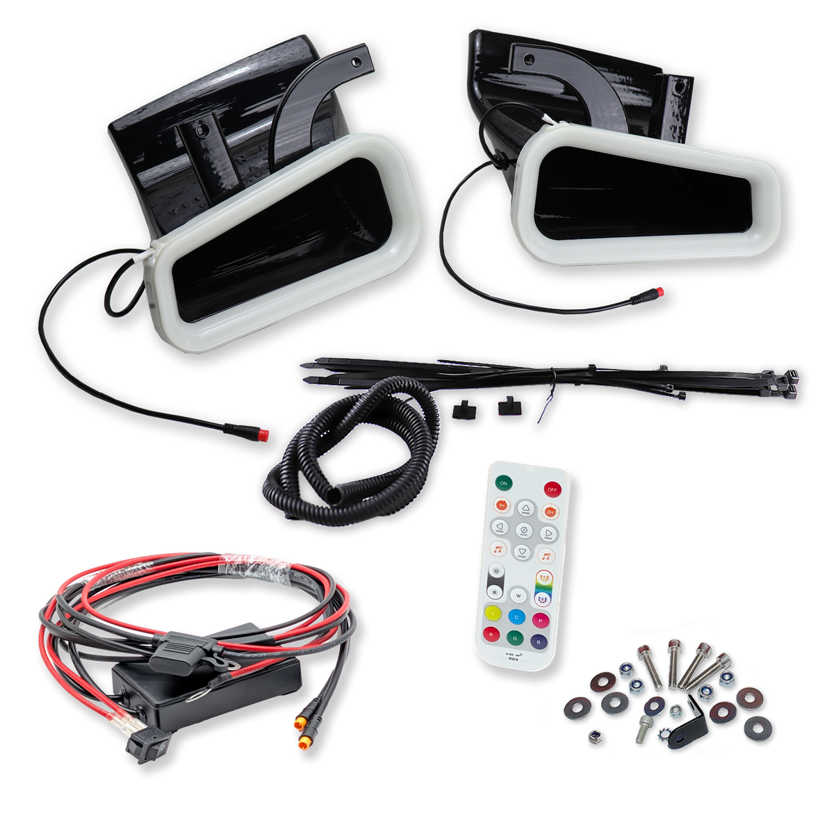 2014-2024 Infiniti Q50 Dual BIG MOUTH LIT KIT Ram Air Intake Snorkels - product image 1