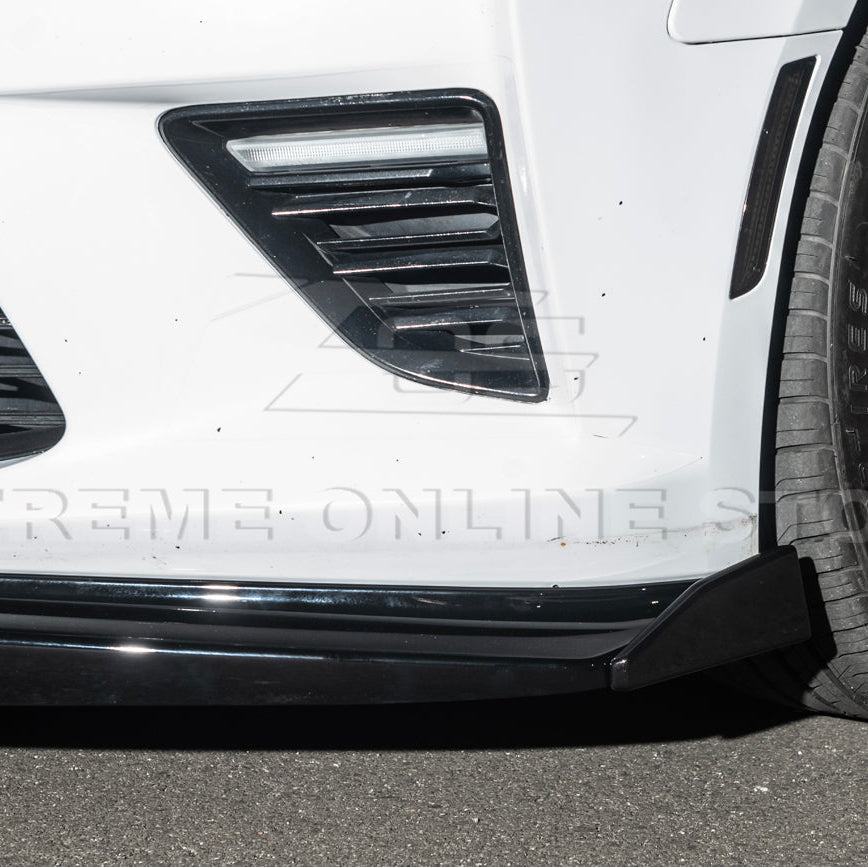 2016-Up Camaro SS | T6 Style Front Lip Splitter w/ Side End Cap