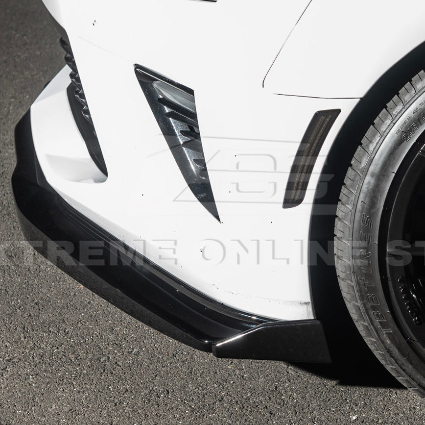 2016-Up Camaro SS | T6 Style Front Lip Splitter w/ Side End Cap