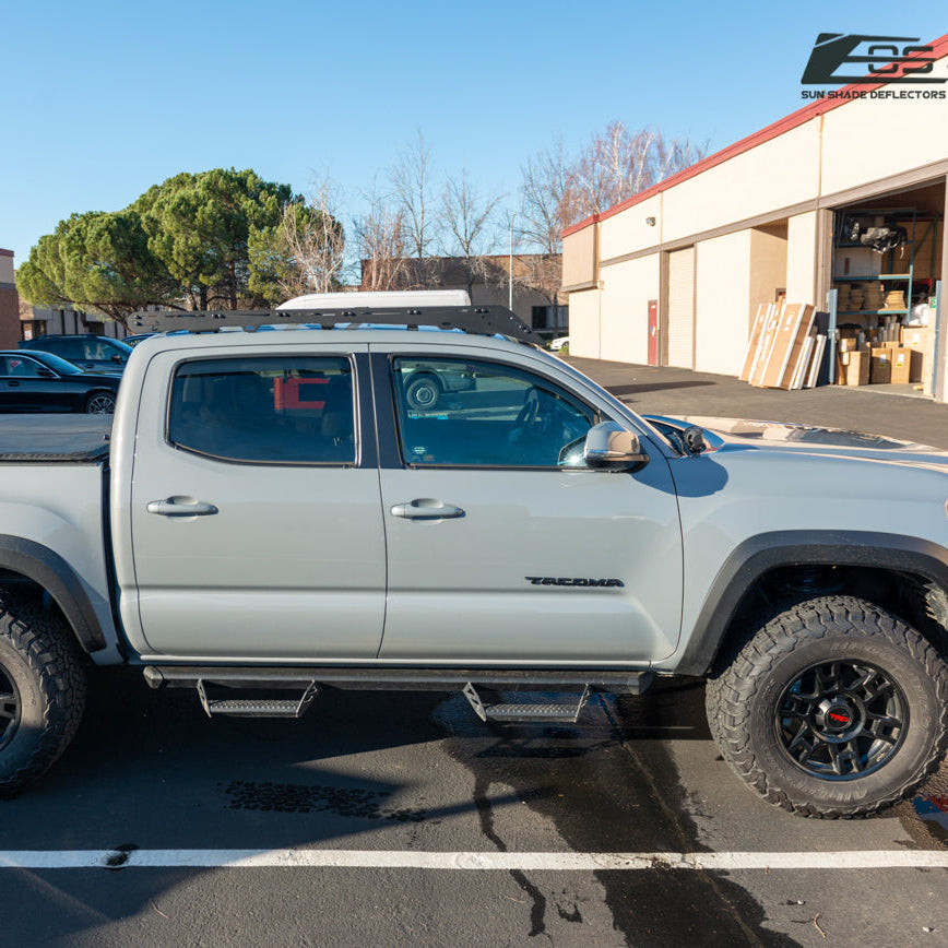 2016-Up Toyota Tacoma Double Cab Window Visors Wind Deflectors Rain Guards