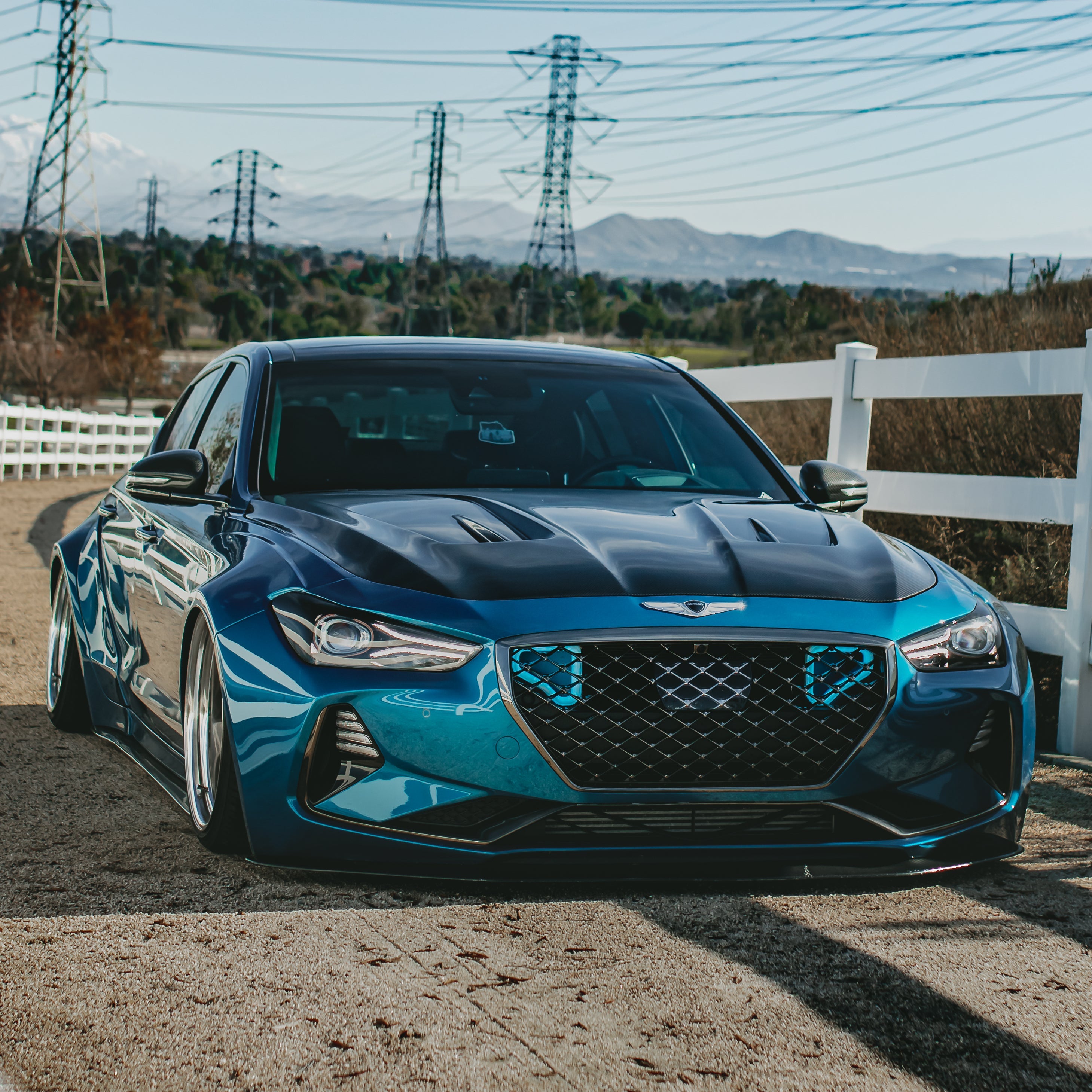 2017-2021 Genesis G70 3.3T Dual BIG MOUTH LIT KIT Ram Air Intake Snorkels-Ram Air Intake-Grocery Getter Performance