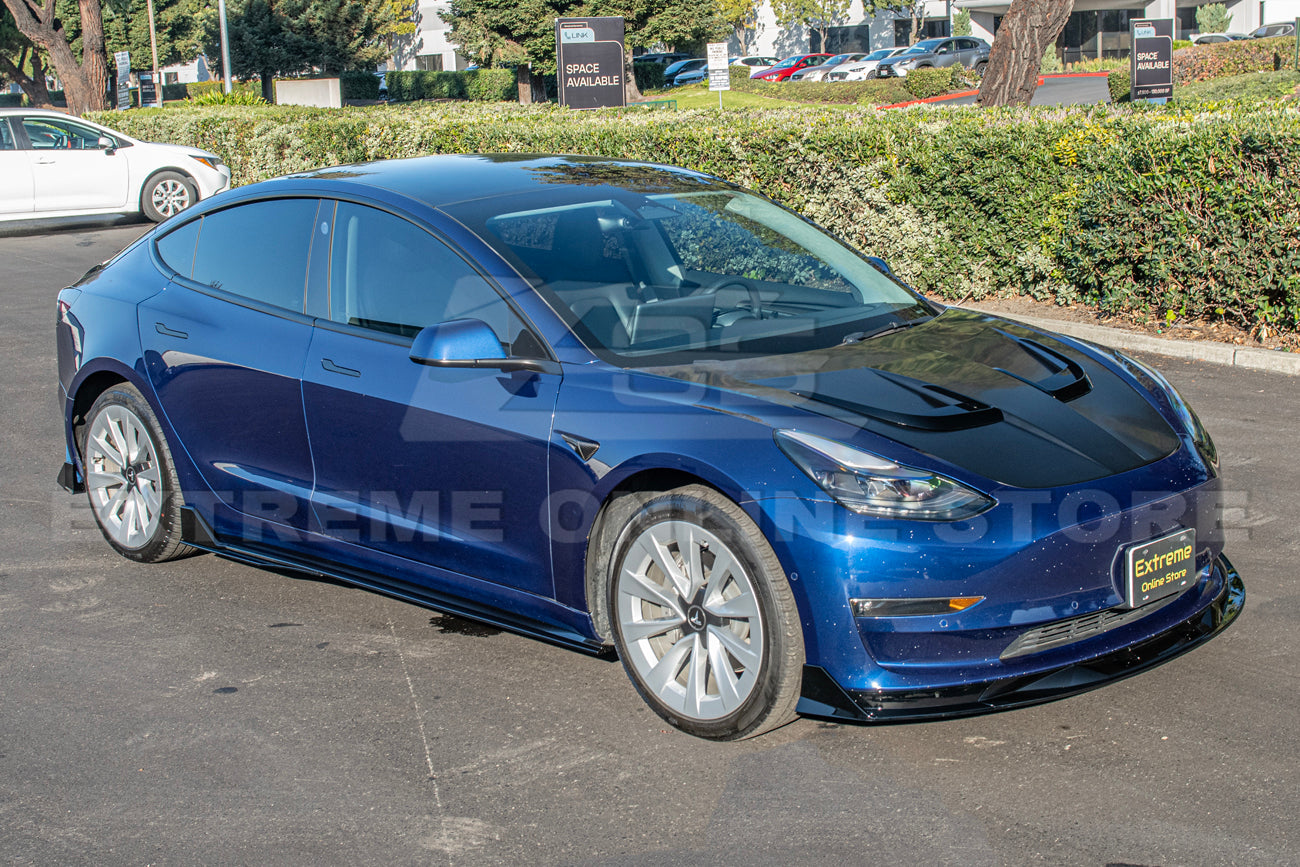2017-23 Tesla Model 3 Track Front Lip Splitter & Side Skirts