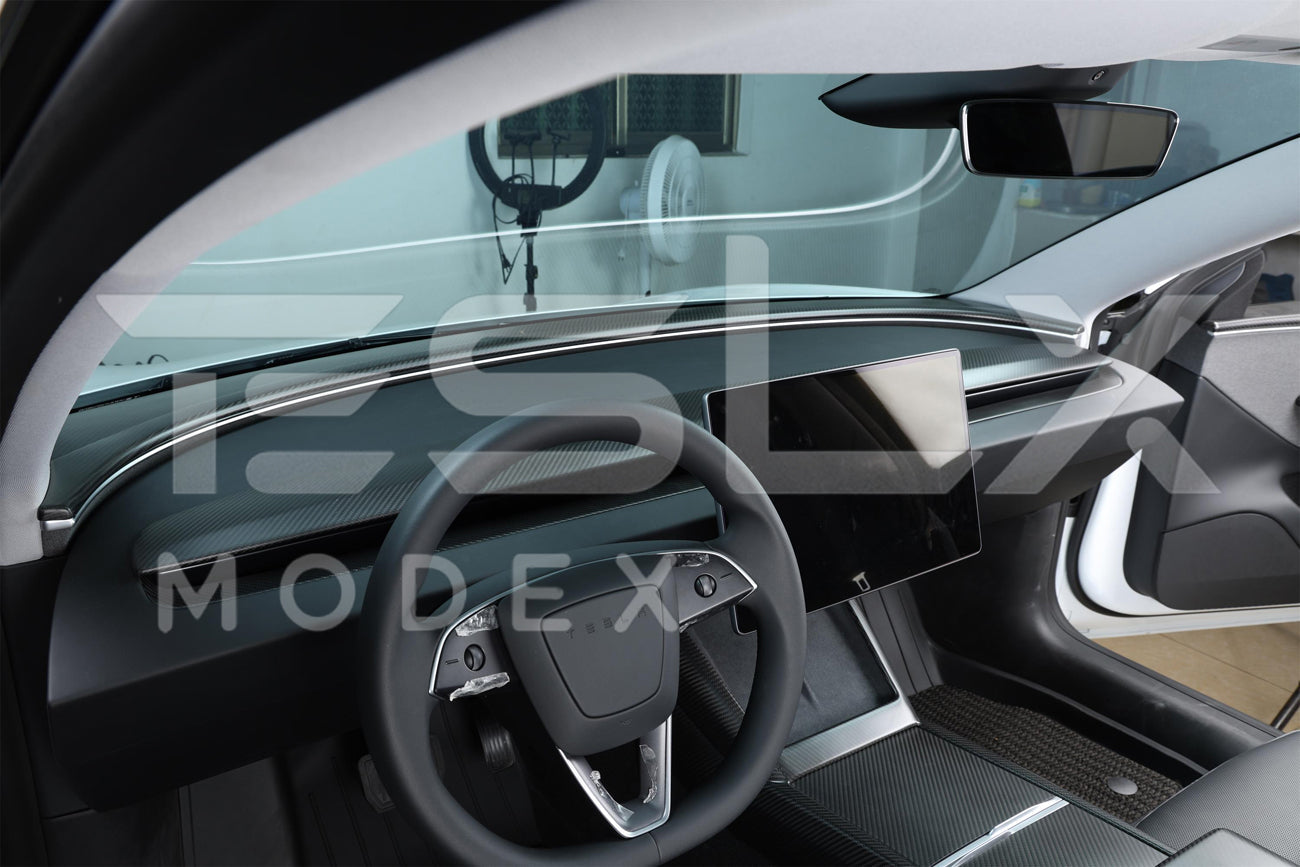 2017-Up Tesla Model 3 & 20-24 Y Carbon Fiber Interior Instrument Trim