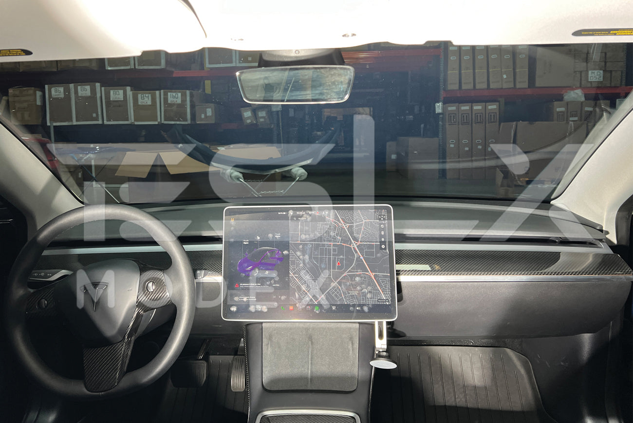 2017-Up Tesla Model 3 & 20-24 Y Carbon Fiber Interior Instrument Trim