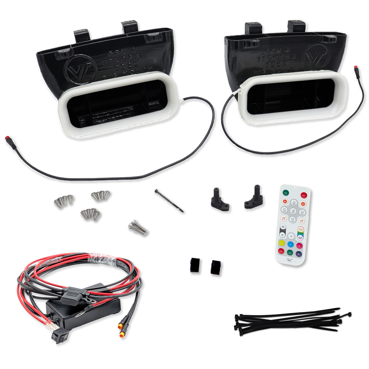 2015-2017 Ford F-150 and 2017-2020 Ford F-150 Raptor Dual BIG MOUTH LIT KIT Ram Air Intake Snorkels - product image 1