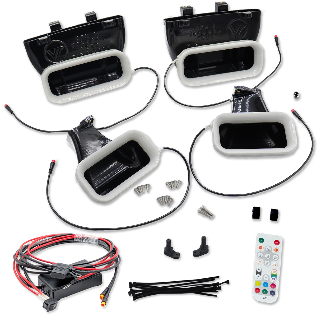 2024+ Ford F-150 (non Raptor) Quad BIG MOUTH LIT KIT Ram Air Intake Snorkels - product image 1
