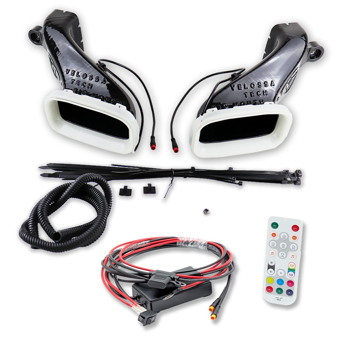 2017-2024 Kia Stinger 3.3T/2.0T/2.5T Dual BIG MOUTH LIT KIT Ram Air Intake Snorkels - product image 1
