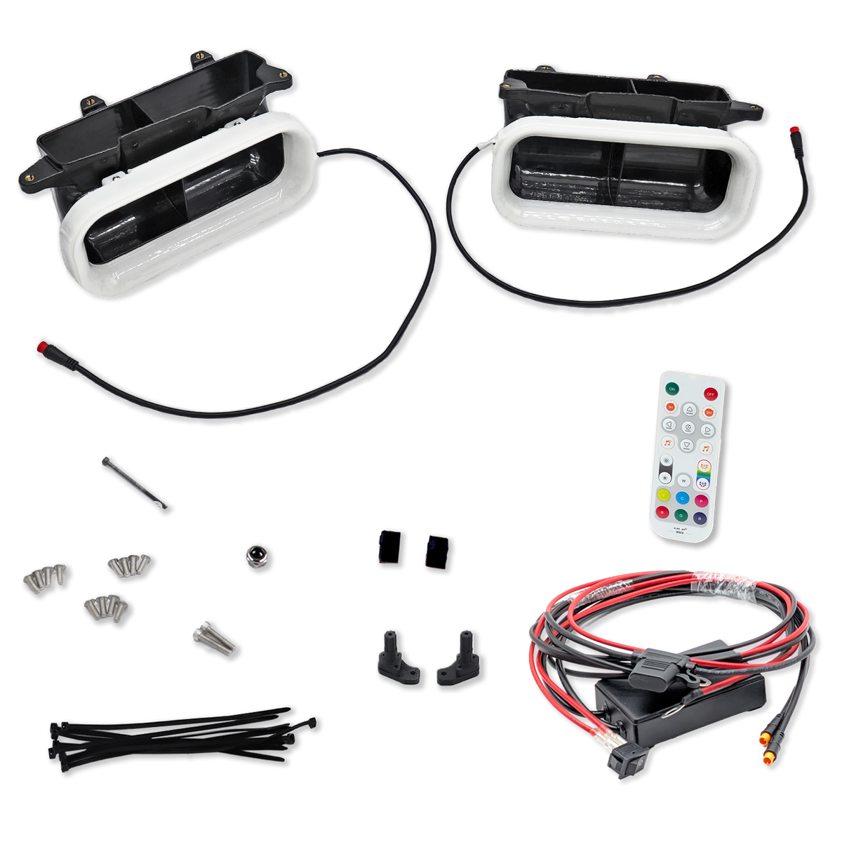 2018-2020 Ford F-150 and 2021-2022 Ford F-150 Raptor Dual BIG MOUTH LIT KIT Ram Air Intake Snorkels - product image 1